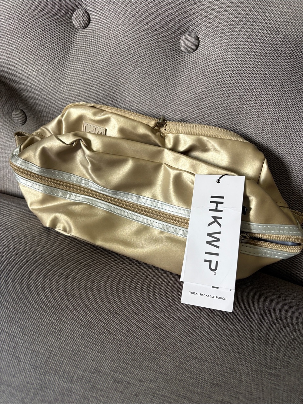 IHKWIP  Gold Travel Pouch - Packable Women's Bag